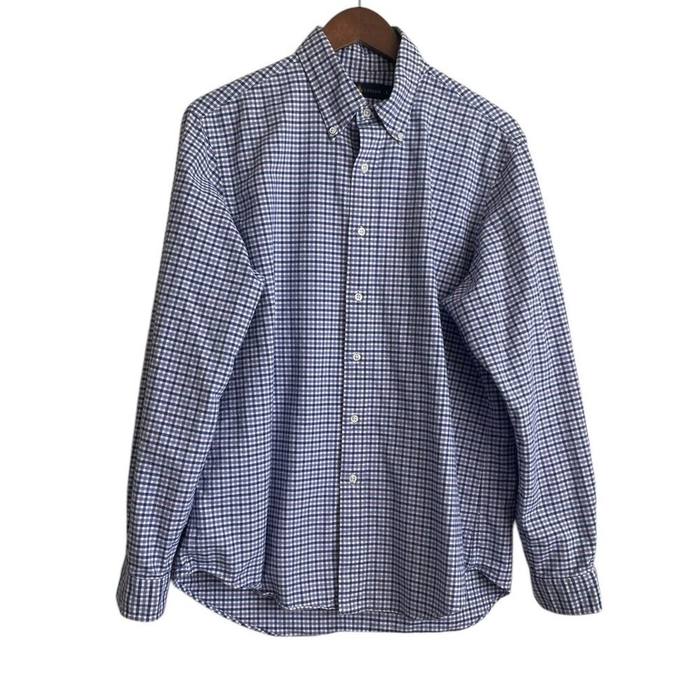 Ralph Lauren Mens Shirt L Checked Plaid Button‎ Up Preppy Travel Office Casual